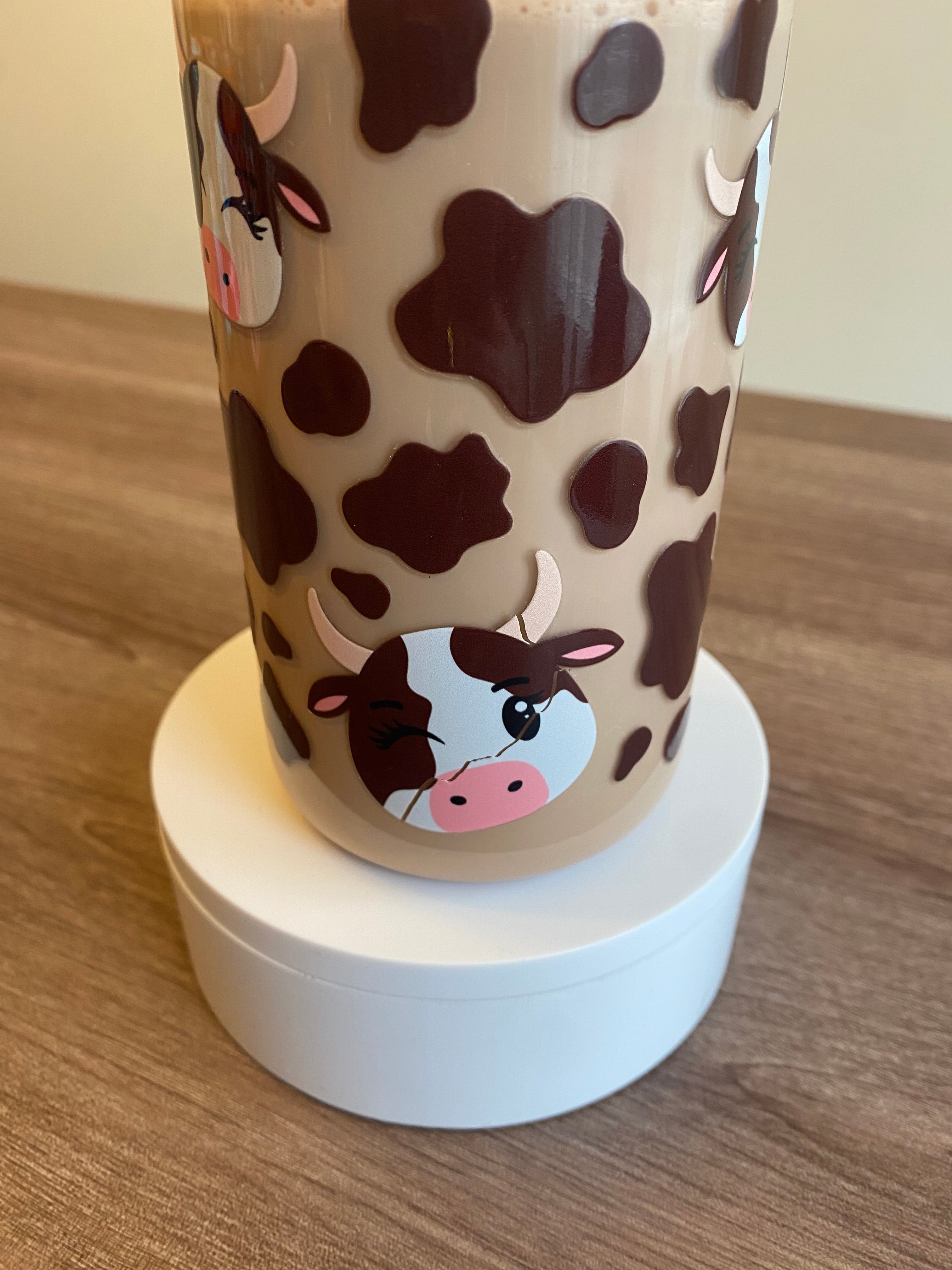 Chocolate Cows- 16 oz Libbey Acrylic