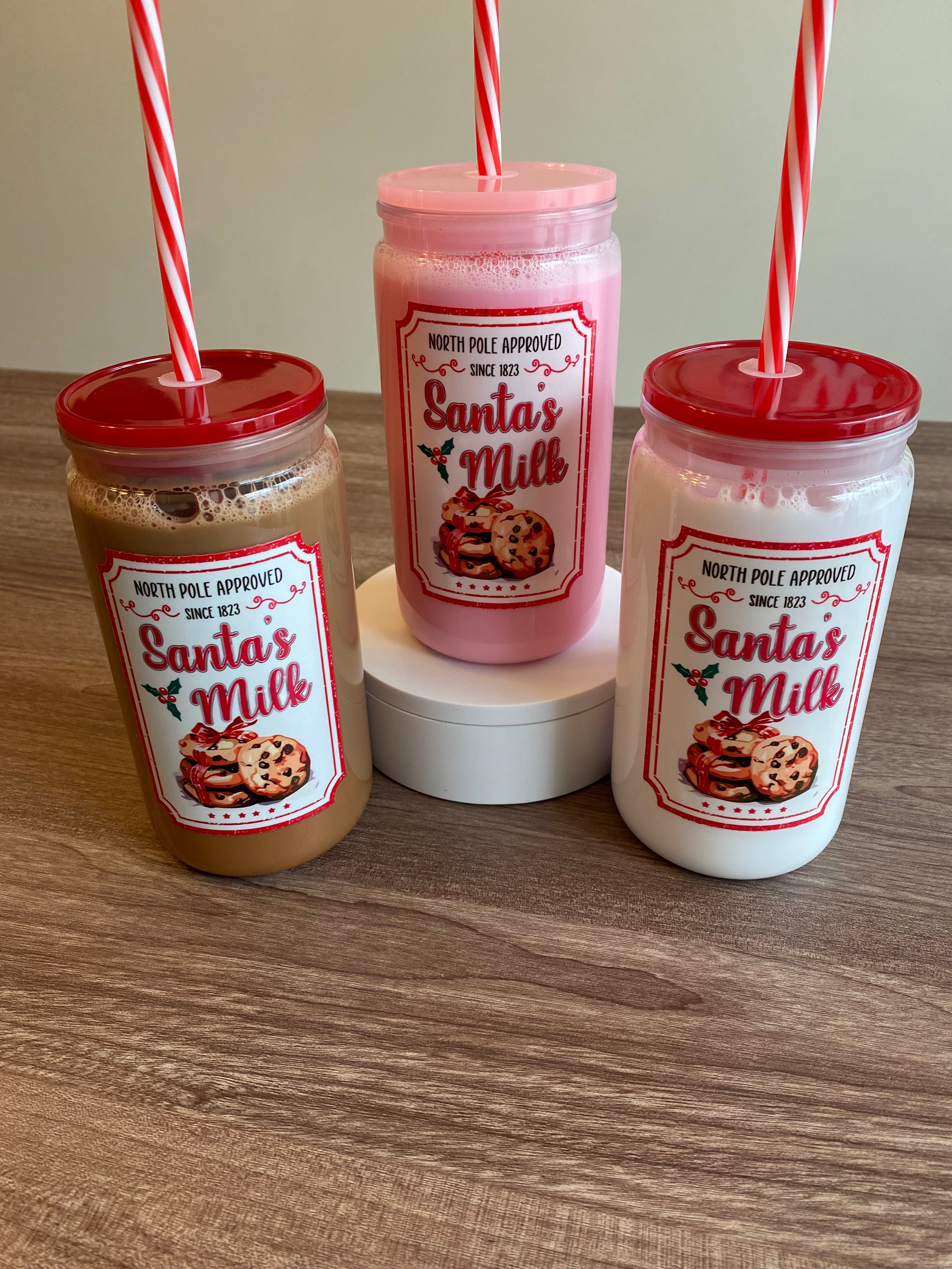 Santa's Milk- 16 oz Libbey Acrylic
