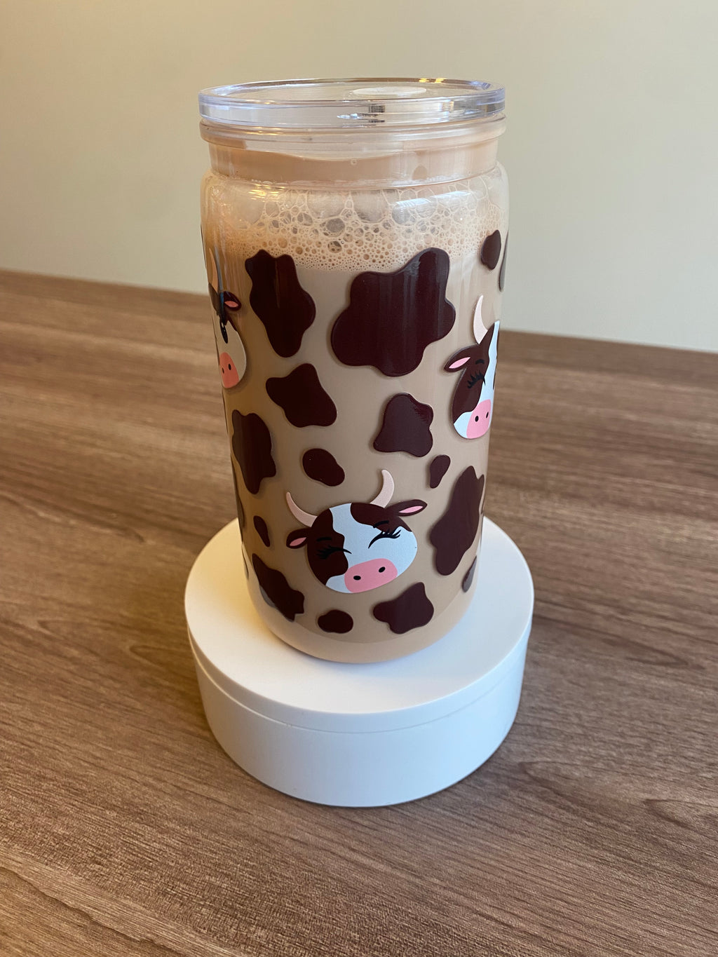 Chocolate Cows- 16 oz Libbey Acrylic