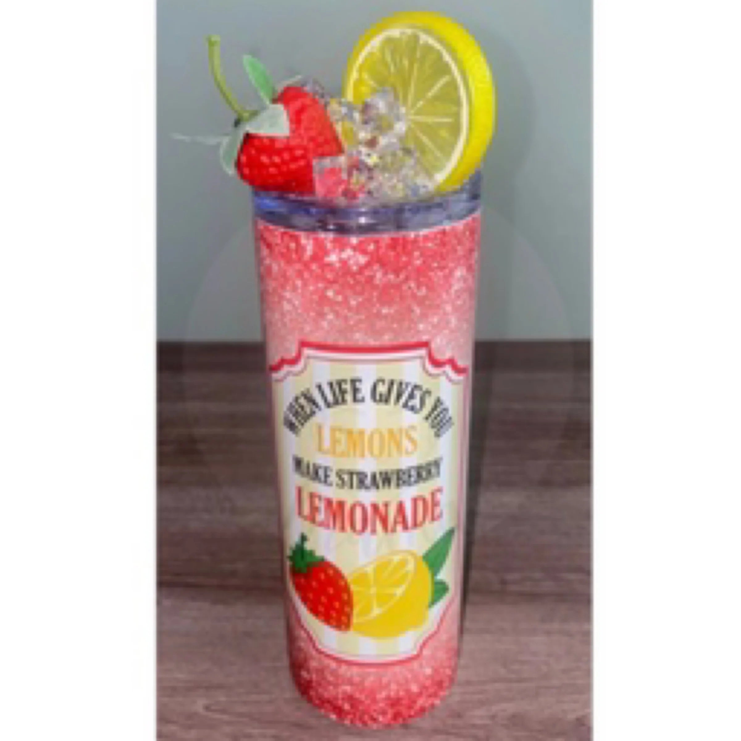 Strawberry Lemonade- 20 oz Stainless Steel Tumbler
