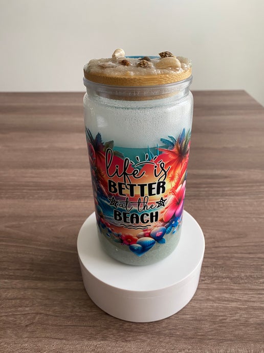 Beach Life- 16 oz Libbey Acrylic
