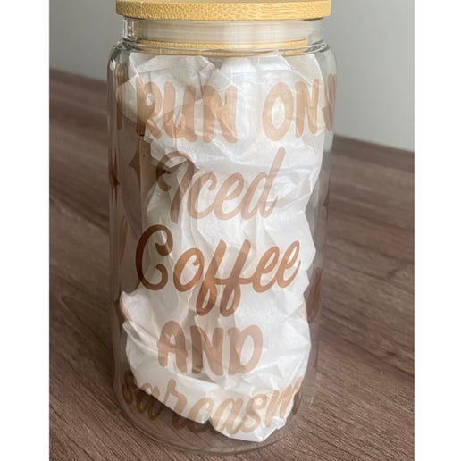 Coffee and Sarcasm- 16 oz Libbey Glass