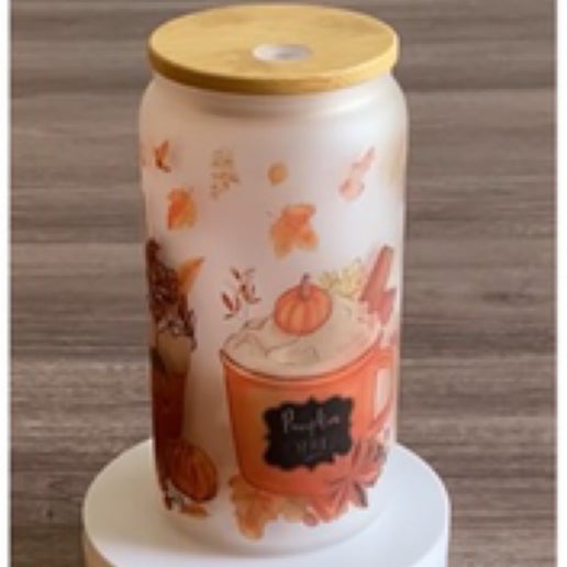 Pumpkin Spice Coffee- 16 oz Libbey Glass
