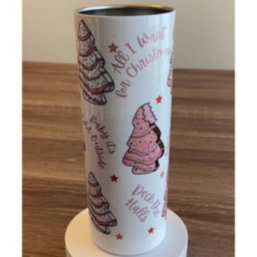 Pink Tree Cakes- 20 oz Stainless Steel Tumbler