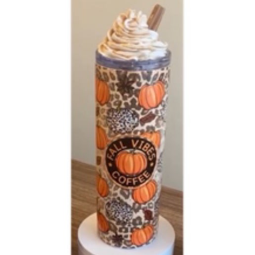 Fall Vibes Coffee- 20 oz Stainless Steel Tumbler