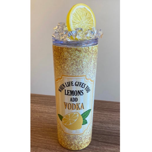 Lemons and Vodka- 20 oz Stainless Steel Tumbler